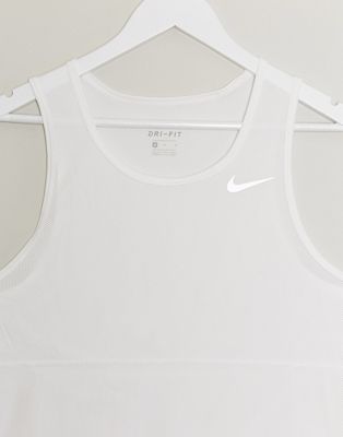 Nike Running Breathe vest in white | ASOS