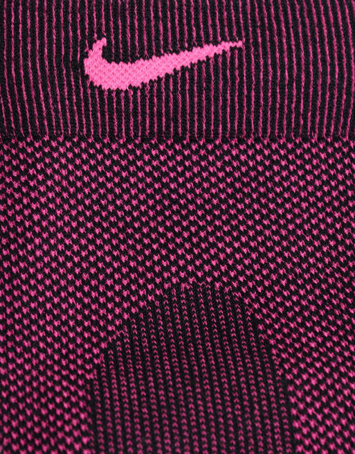 Nike Running calcetines ligeros en negro y rosa, 2 de 3