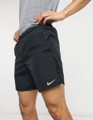 nike running challenger 7 inch shorts in black