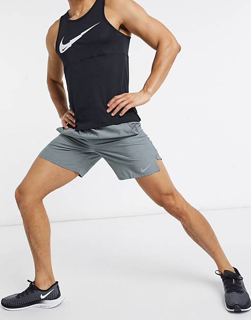 Men Nike Running Challenger 7 inch shorts in grey 