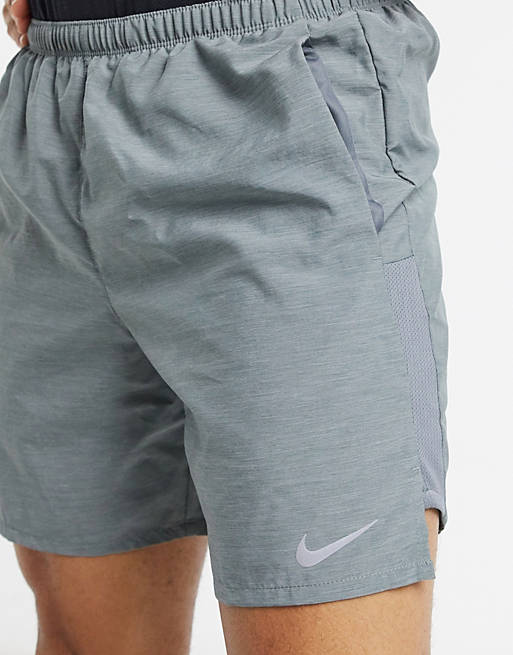 Men Nike Running Challenger 7 inch shorts in grey 