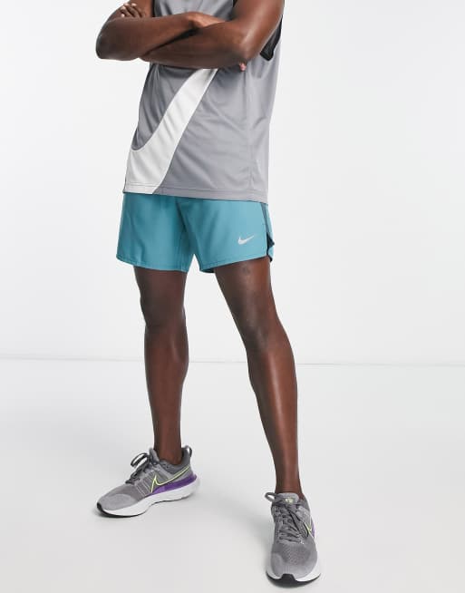 Nike Running - Challenger Dri-FIT - 2-i-1-shorts på 7 tommer i turkis