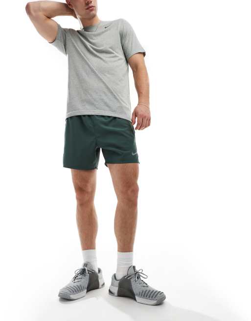 Nike Running Challenger Dri-FIT inch shorts in dark green ASOS