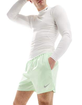 Nike Running Nike Running Challenger Dri-FIT 5 inch shorts in green