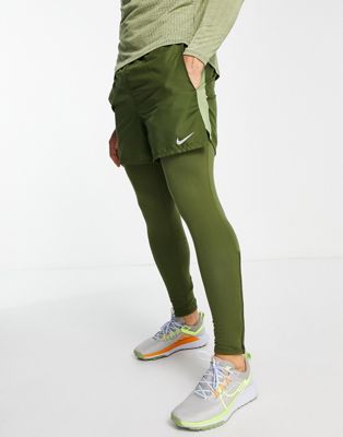 Nike Running Challenger Dri-FIT 5 inch shorts in khaki - ASOS Price Checker