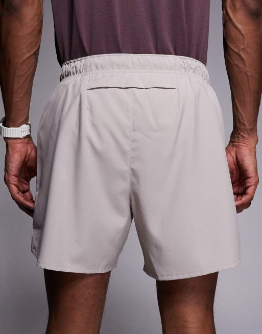Nike Running Challenger Dri-FIT 5 inch shorts in light grey, 4 of 5