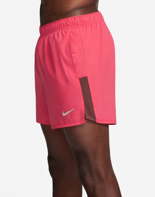 Nike Running Challenger Dri FIT 5 inch shorts in pink