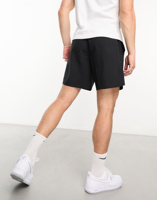 Running swoosh print 7 inch challenger shorts in clearance black