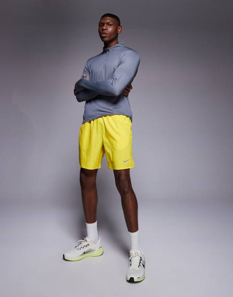 Nike Running Challenger Dri-FIT 7 inch shorts in yellow - view 1