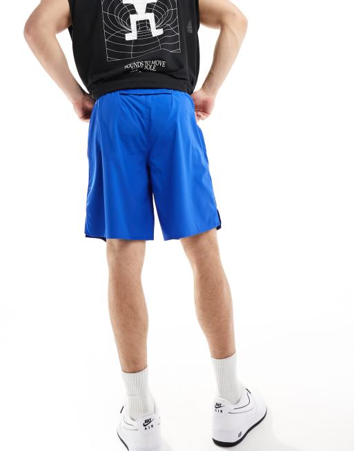 Nike Running Challenger Dri FIT 9 inch shorts in blue ASOS