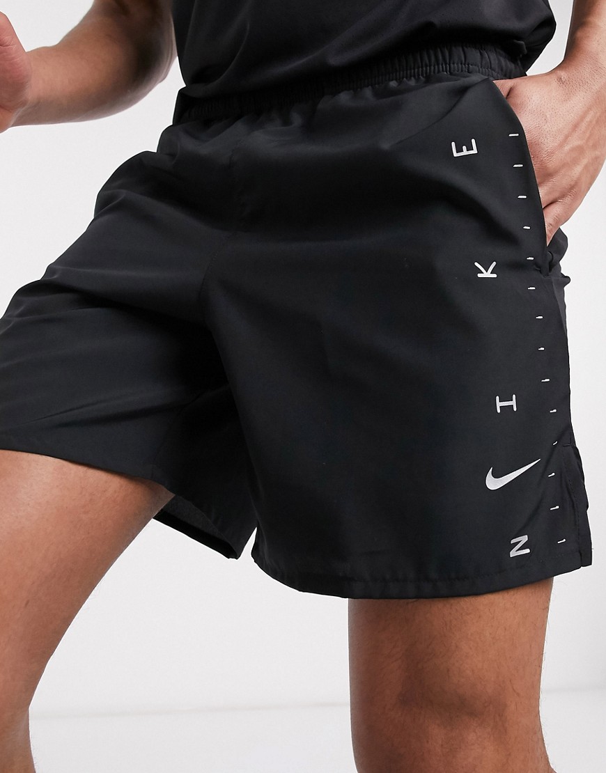 Nike Running Challenger pro 7in shorts in black
