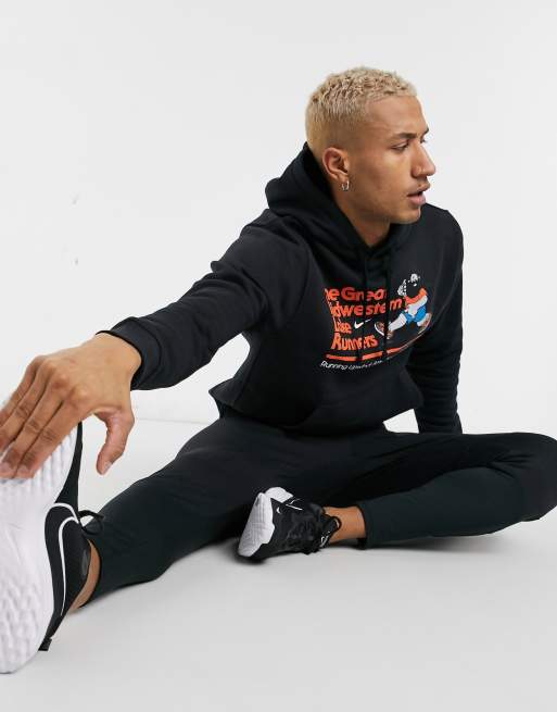 Planeta Poner a prueba o probar limpiador Nike Running Chicago Marathon hoodie in black | ASOS