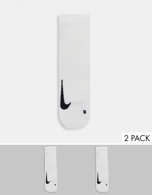 Confezione da due paia di calzini unisex bianco e nero - Nike Running calze donna Bianco