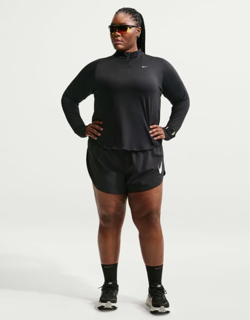 Nike Running Curve Swift Element Dri-FIT UV 1/4-Zip-Oberteil in Schwarz, 4 von 4