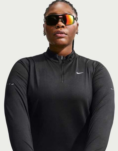 Nike Running Curve top à 1/4 de zip Swift Element Dri-FIT UV en noir - view 1