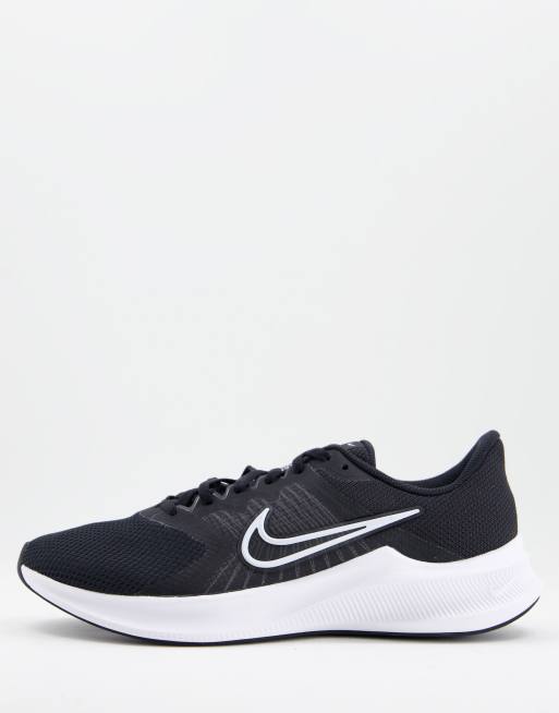 Nike Running Downshifter 11 trainer in black and white | ASOS