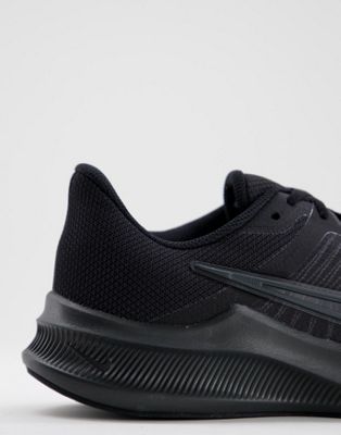 nike running downshifter trainers in black