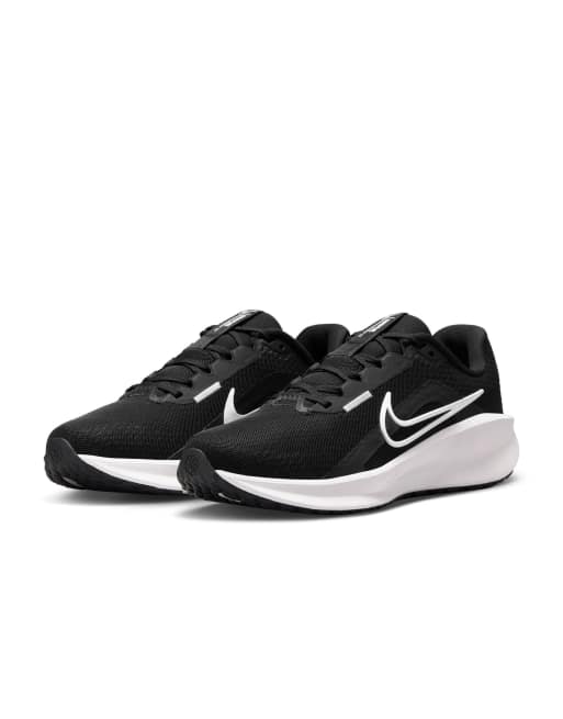 Nike Running Downshifter 13 sneakers in black and white