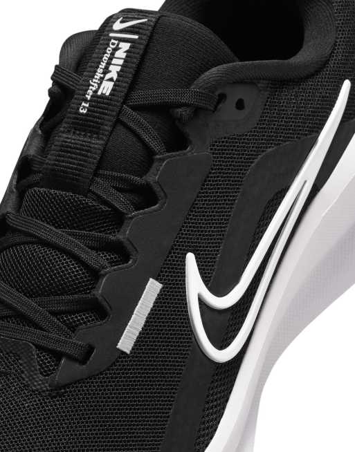 Nike Running Downshifter 13 sneakers in black and white, 2 of 4