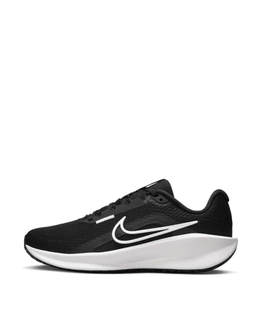 Nike Running Downshifter 13 sneakers in black and white
