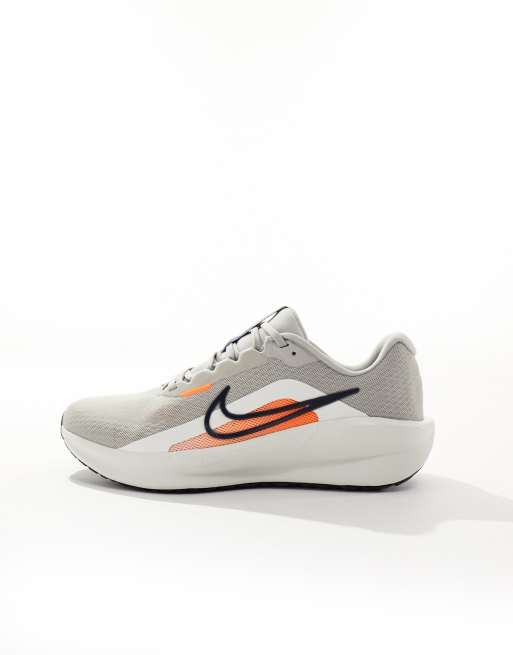 Nike Running Downshifter 13 sneakers in gray and orange ASOS