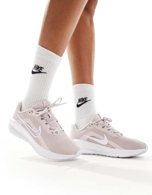 Nike Running Downshifter 13 trainers in pink and white ASOS