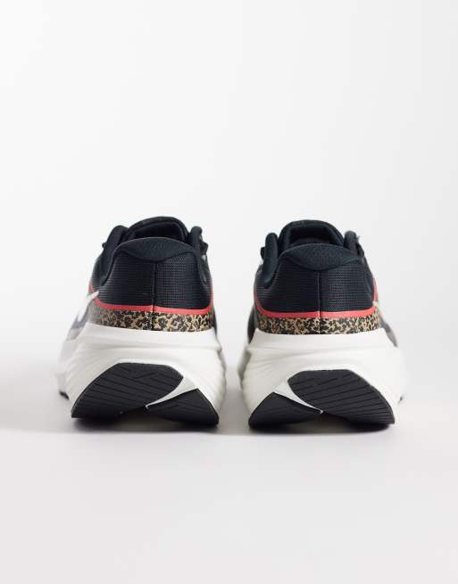 Nike Running Downshifter 14 sneakers i sort og dyreprint, 3 af 5