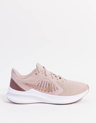 nike running downshifter trainers in pink