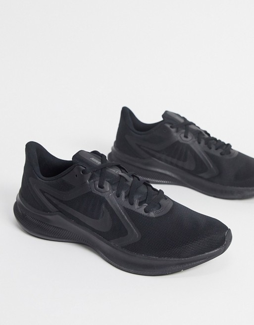 Nike Running Downshifter trainers in triple black