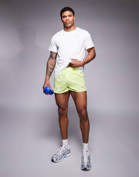 Nike Running Dri-FIT 3 inch shorts in yellow - view 1