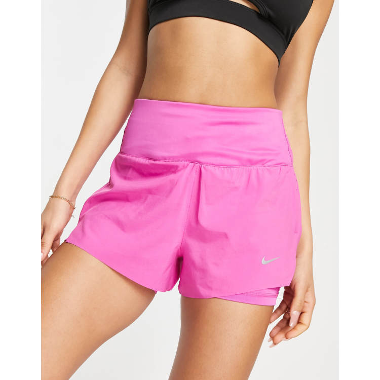 Pink cheap track shorts