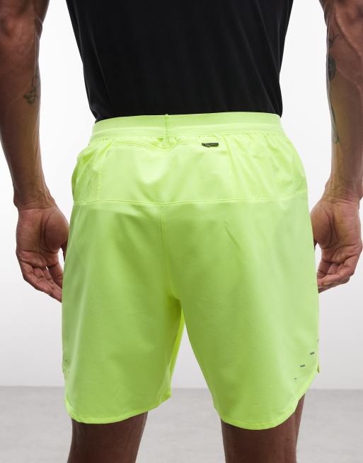 Nike Running Dri-Fit 7-inch shorts in lime green , 5 of 5