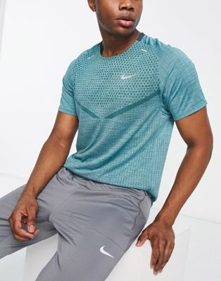 Nike Running Dri-Fit Advance t-shirt with in green