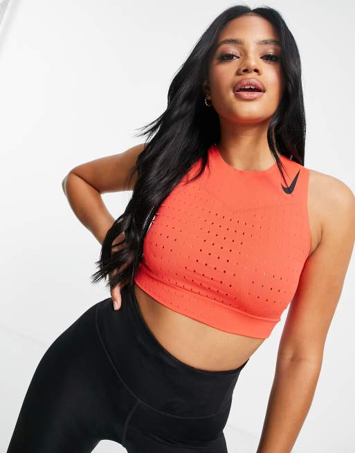 Nike Running Dri-FIT Advanced Aeroswift crop top in crimson