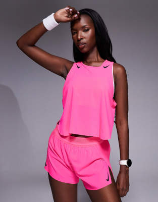 Nike Running - Dri-FIT Aeroswift - Trägertop in Rosa