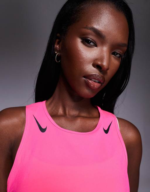 Nike Running – Dri-FIT Aeroswift – Trägertop in Rosa, 3 von 4