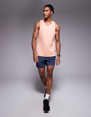 Nike Dri-fit Breathe Miler Tank Top In Orange
