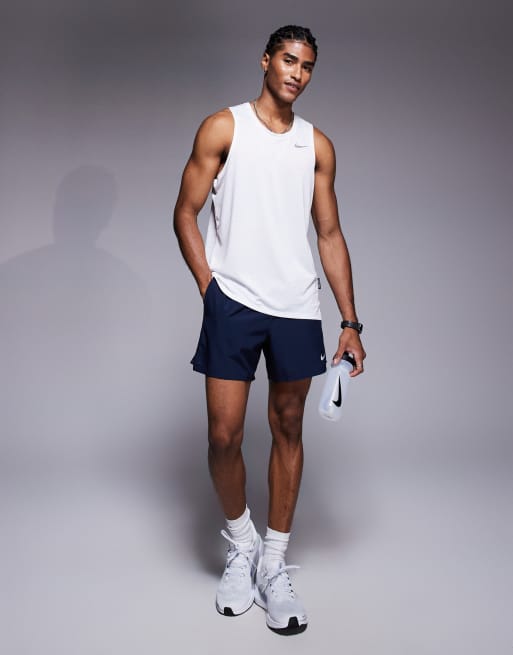 Nike Running Dri-FIT Breathe Miler tank top in white, 2 of 4