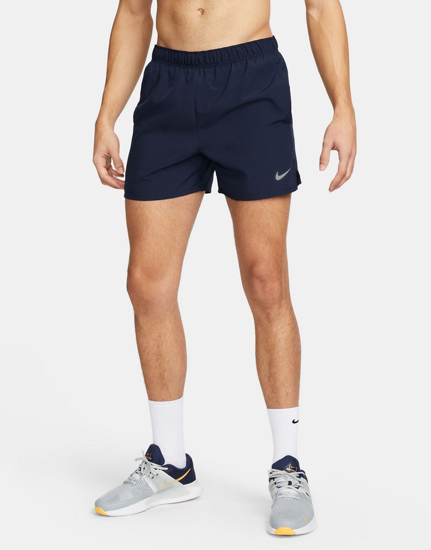 Nike Running Dri-FIT Challenger 5 inch shorts in navy-Black