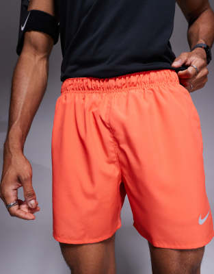 Nike Dri-fit Challenger 5-inch Shorts In Orange