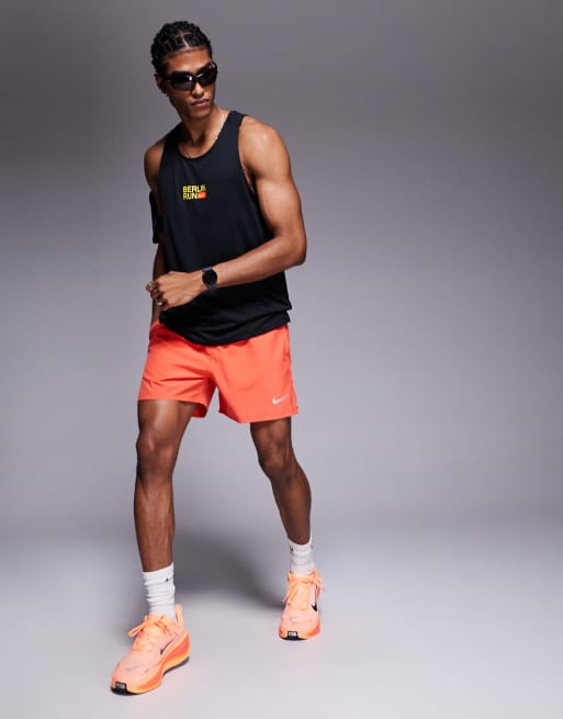 Nike Running Dri-FIT Challenger 5-inch shorts in red, 3 of 5