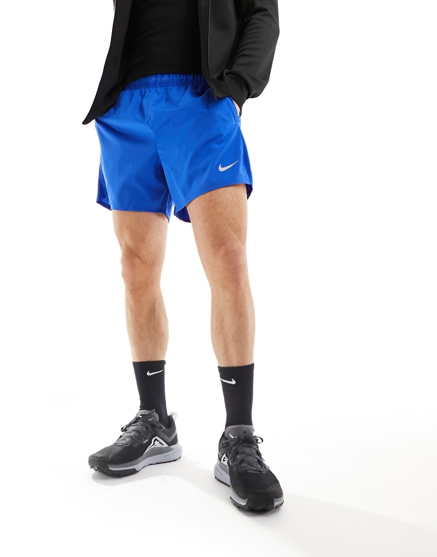 Shop Nike Dri-fit Challenger 5 Inch Shorts In Royal Blue