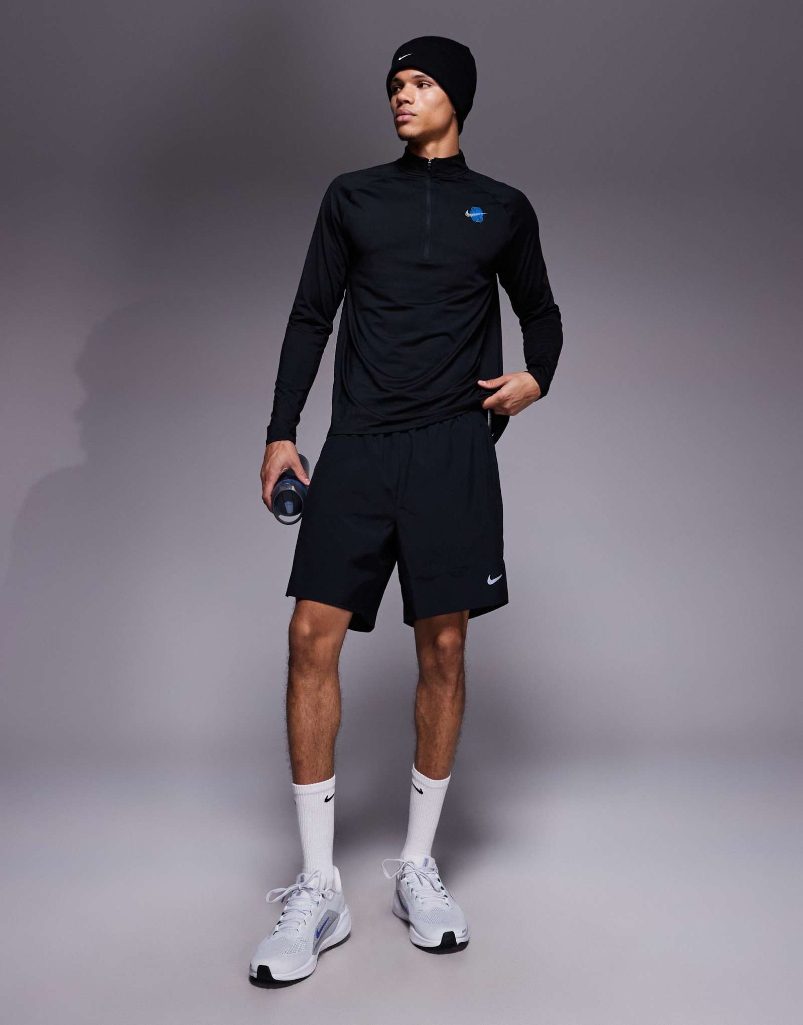 Черные 7-дюймовые шорты Nike Running Dri-FIT Challenger 2-в-1 черного цвета