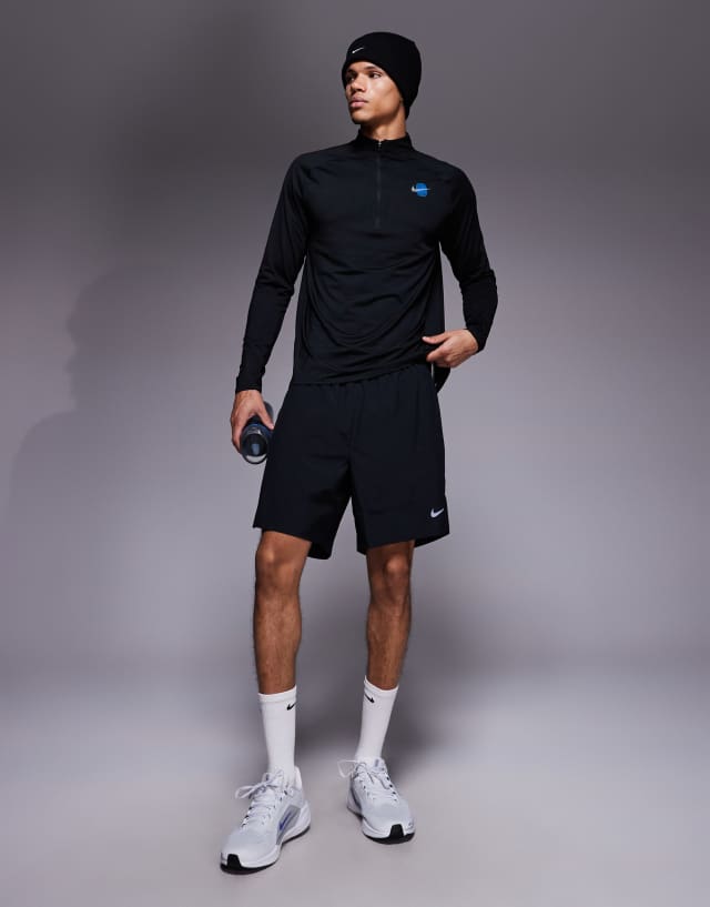 Nike Running Dri-FIT Challenger 7-inch 2-in-1 shorts in black | ASOS