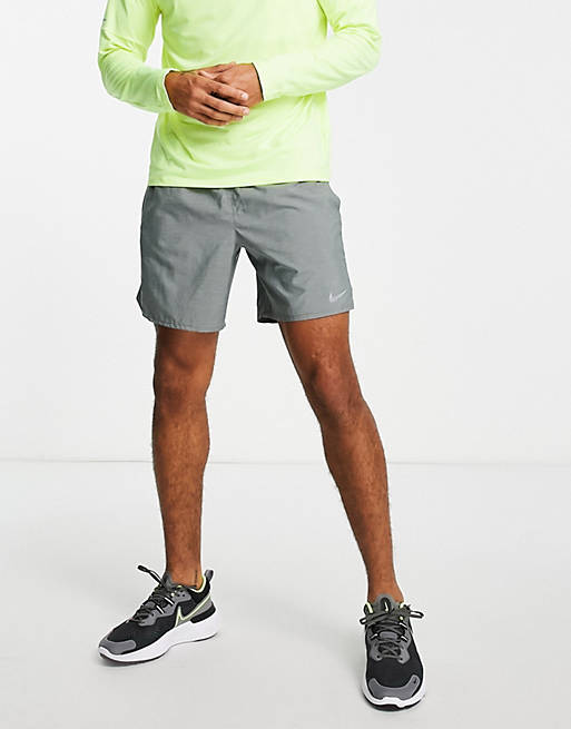 Nike Running Dri-FIT Challenger 7-inch 2-in-1 shorts in gray | ASOS