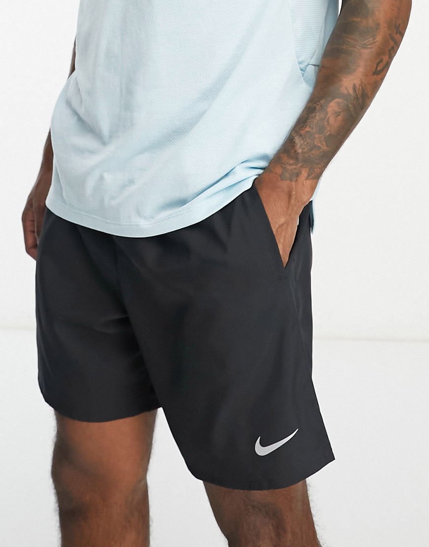 Nike Running Dri-FIT Challenger 7 inch shorts in black