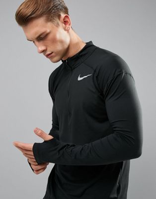 Nike Running dri-fit element half-zip sweat in black 857820-010 | ASOS