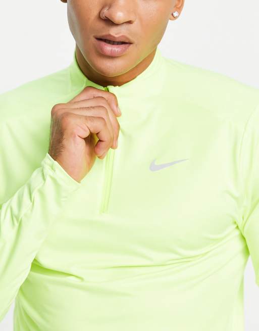 Nike Men's Element Dri-fit Half-zip Running Shirt in Yellow for