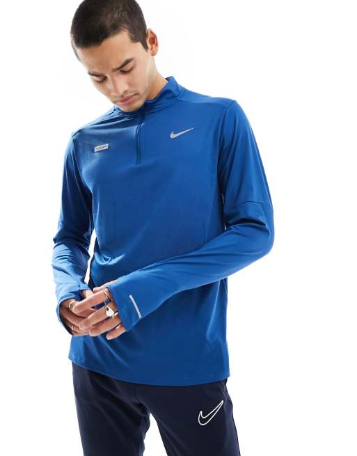 Nike Running Dri-FIT Element half-zip top in navy