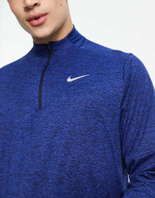 Nike Running Dri-FIT Element quarter zip top in blue | ASOS